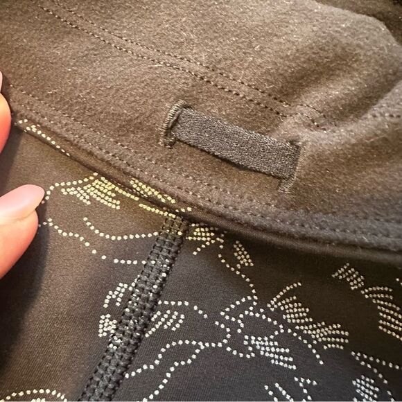 Athleta Rainier Reflective Tight fleece brushed inside Aluna Bloom Black small - Picture 8 of 9